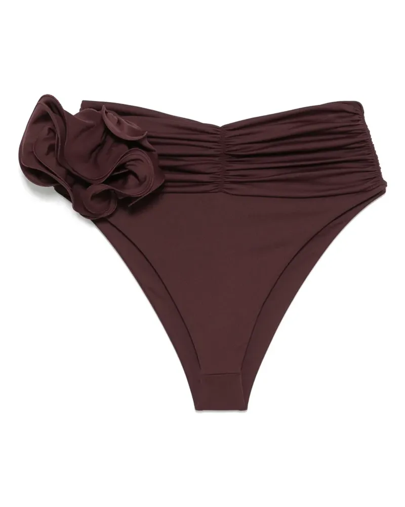 Magda Butrym Bikinihöschen mit Blumenapplikation - Braun Braun