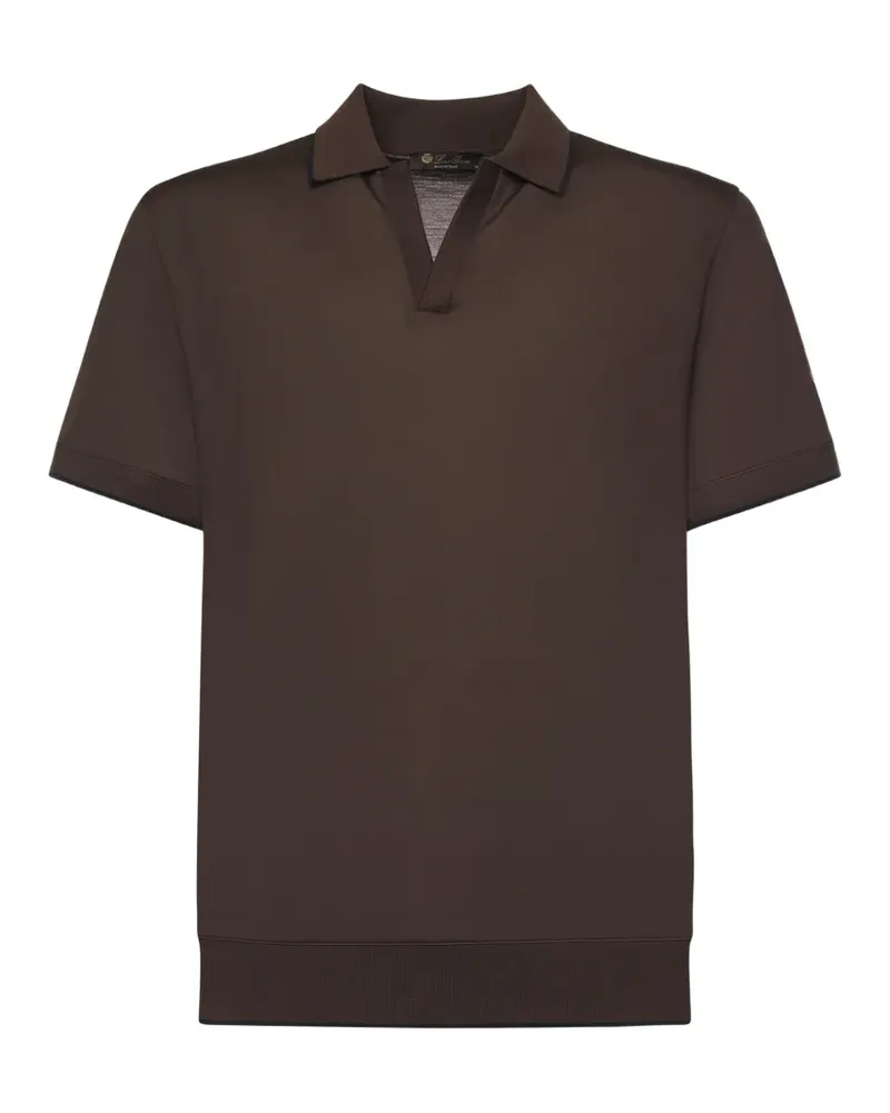 Loro Piana Waitaki T-Shirt mit V-Ausschnitt - Braun Braun