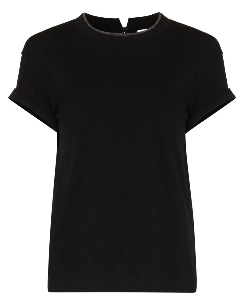 Brunello Cucinelli T-Shirt mit rundem Ausschnitt - Schwarz Schwarz