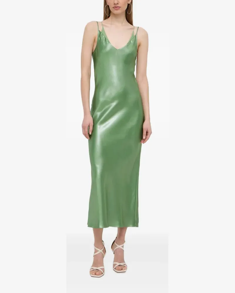 HUGO BOSS V-neck midi slip dress - Grün Grün