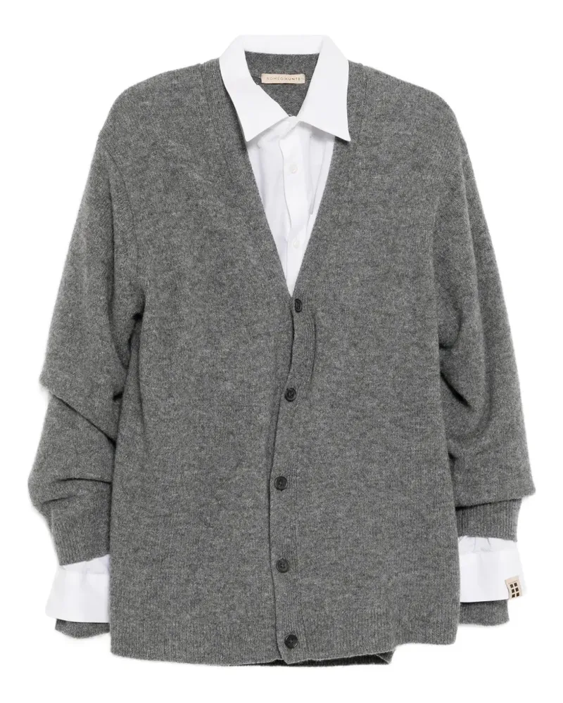 ROMEO HUNTE layered cardigan - Grau Grau