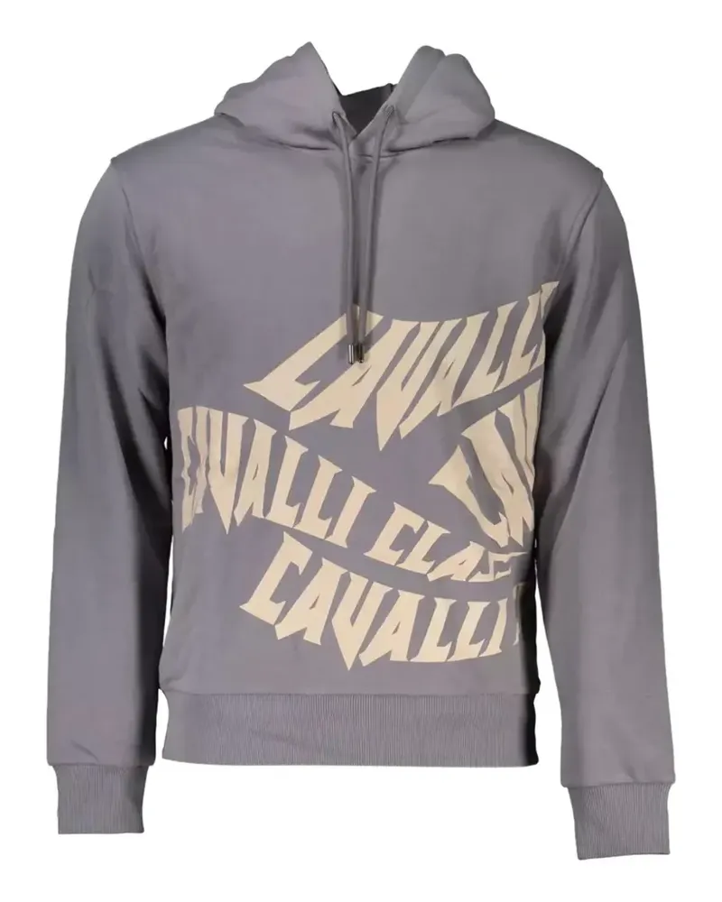 Roberto Cavalli graphic-print hoodie - Grau Grau