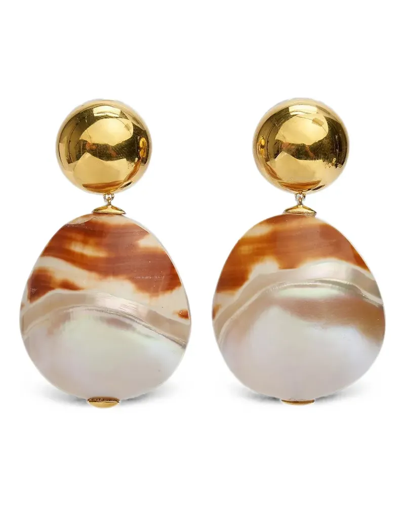 Lizzie Fortunato Pearl Tigre Rodan earrings - Gold Gold