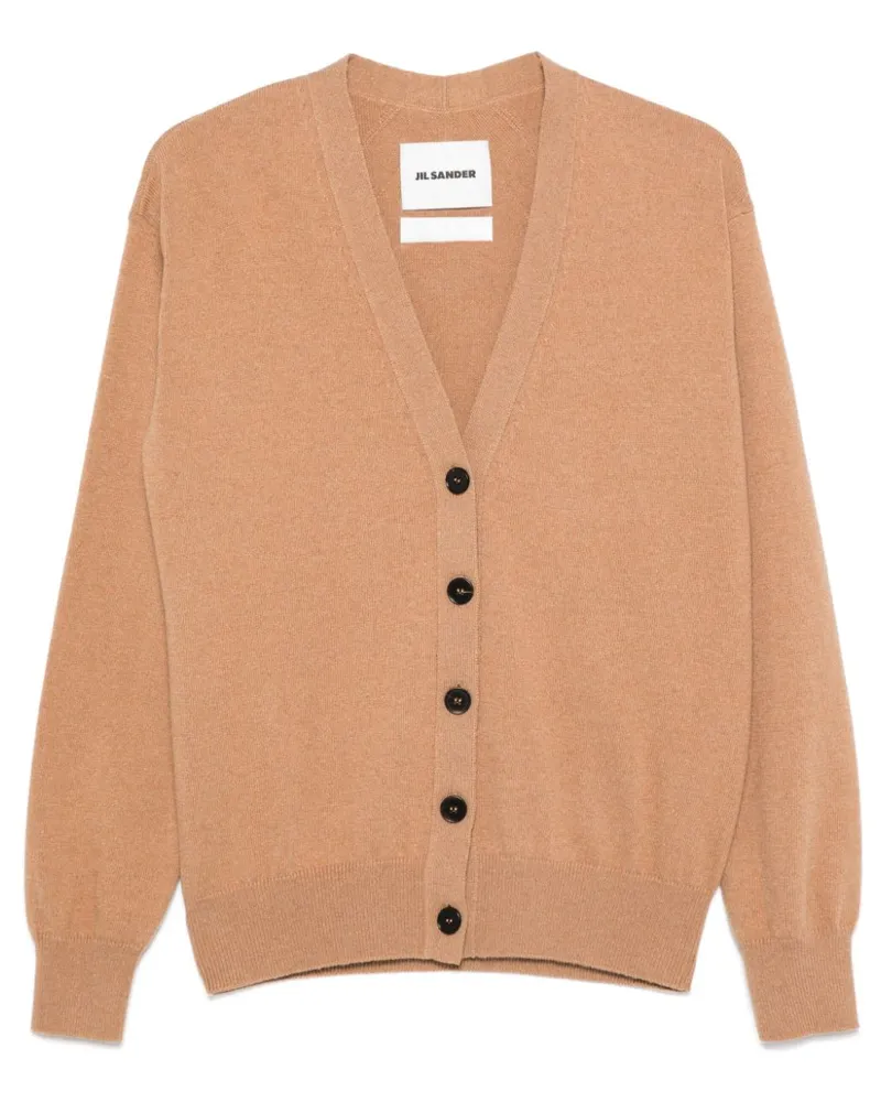 Jil Sander Cardigan mit V-Ausschnitt - Nude Nude
