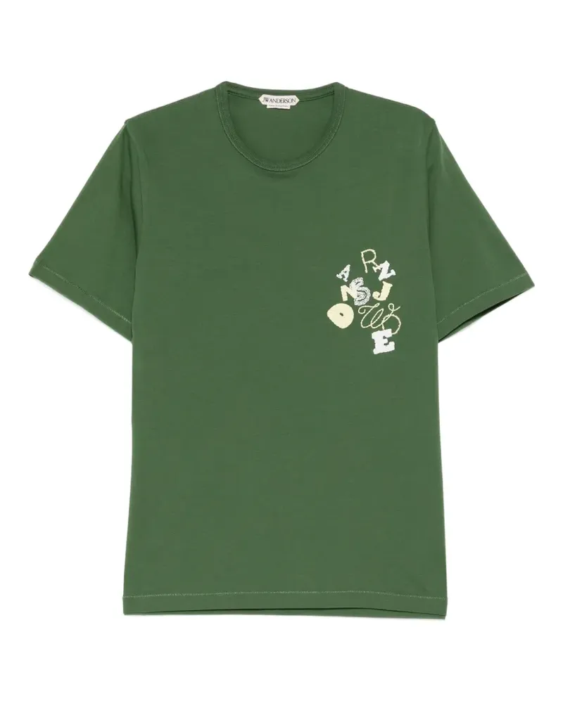 J.W.Anderson T-Shirt mit Buchstaben - Grün Grün