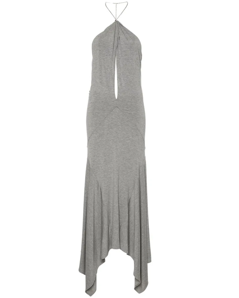 ATTICO Maxikleid mit Schlüssellochausschnitt - Grau Grau
