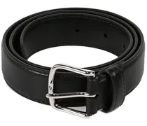 buckle-fastening leather belt