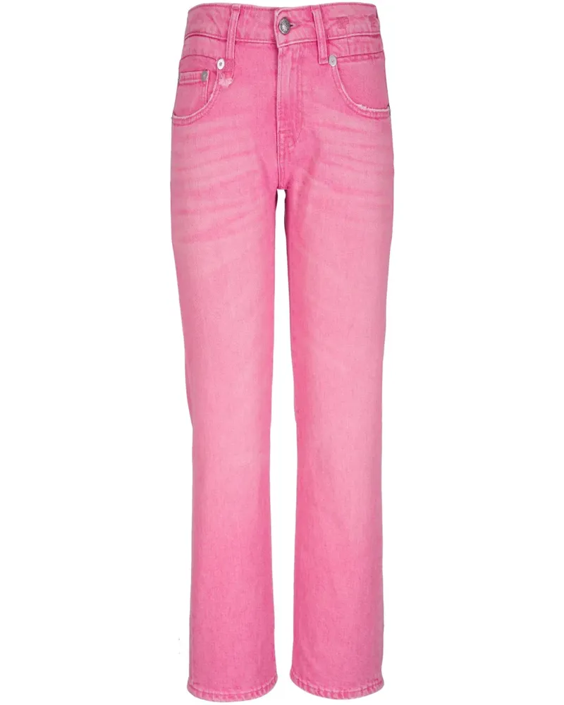R13 Jeans mit geradem Bein - Rosa Rosa