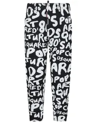 Dsquared2 Slim-Fit-Jeans mit Text-Print Schwarz