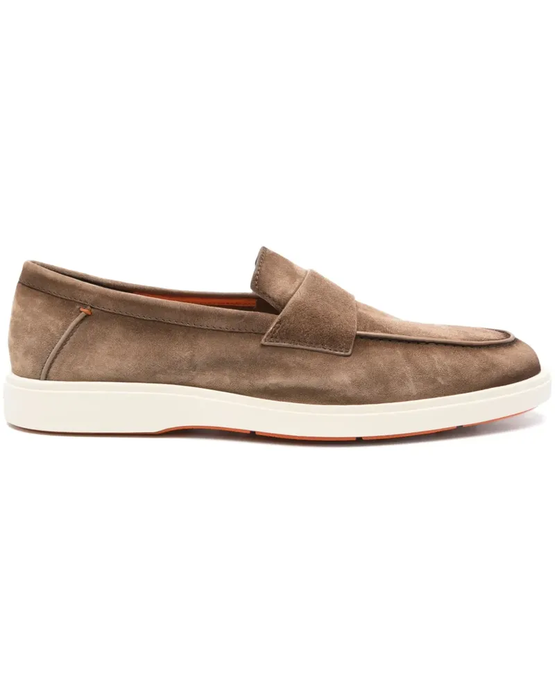 Santoni Loafer aus Wildleder - Braun Braun