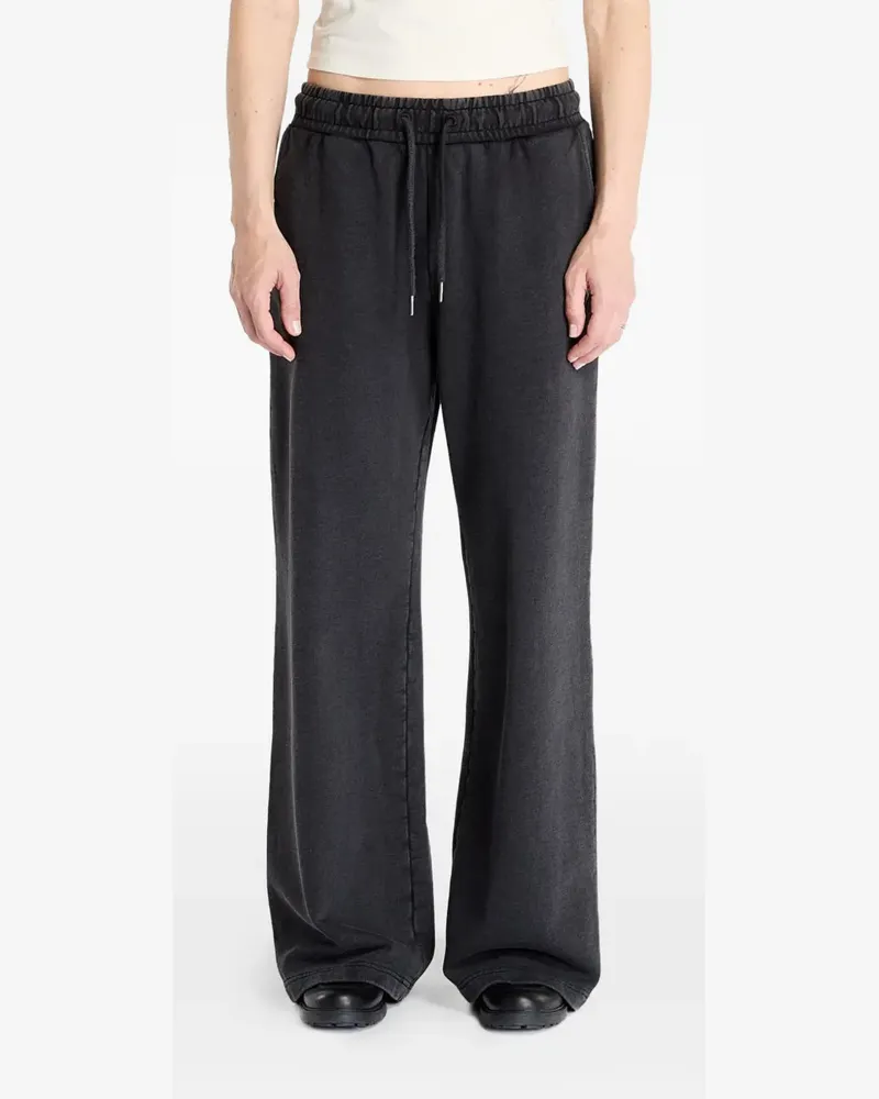Guess logo-patch wide-leg track pants - Grau Grau