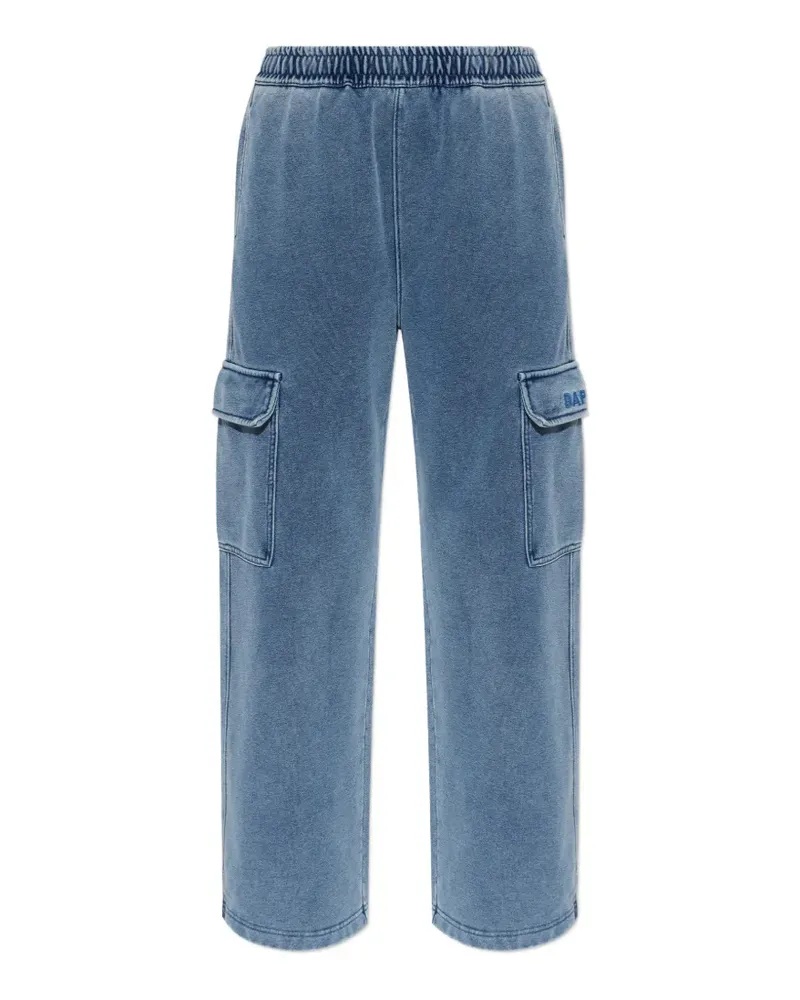 BAPE logo-embroidered cargo pants - Blau Blau