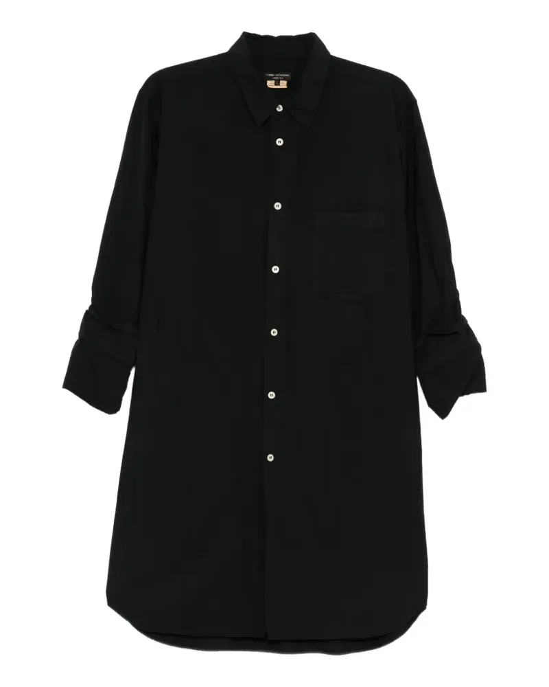 Comme des Garçons Langarmshirt mit umgeschlagenen Bündchen - Schwarz Schwarz
