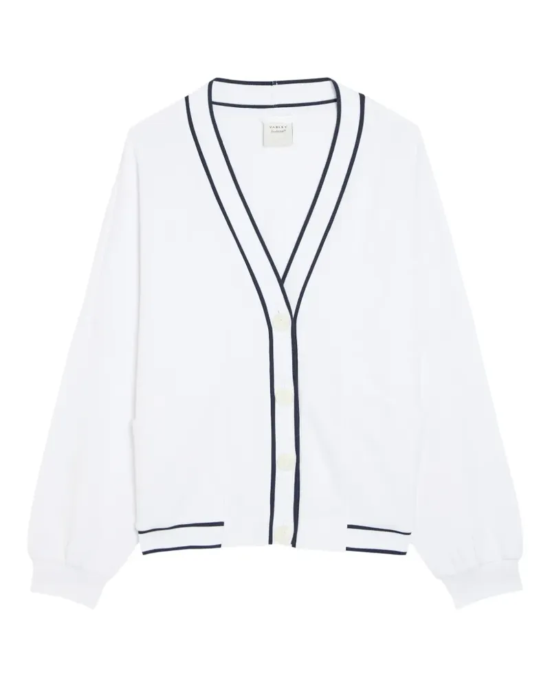 Varley DoubleSoft Cardigan mit Kontrastdetails - Weiß Weiß