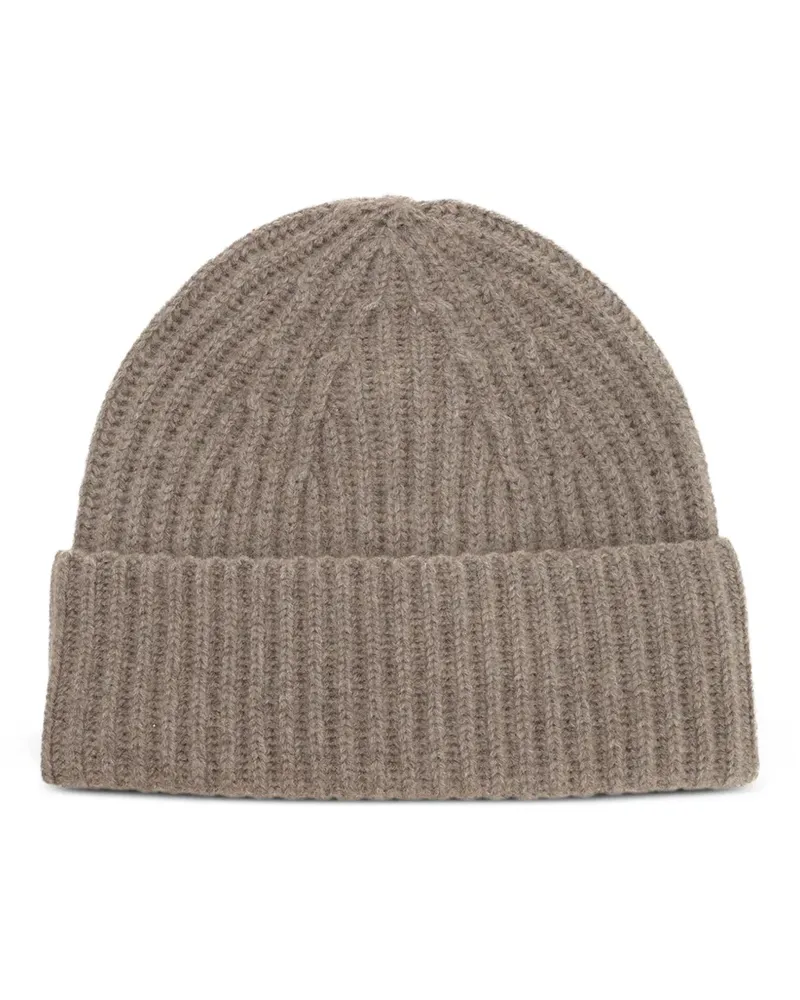 Lisa Yang Gerippte Beanie - Braun Braun
