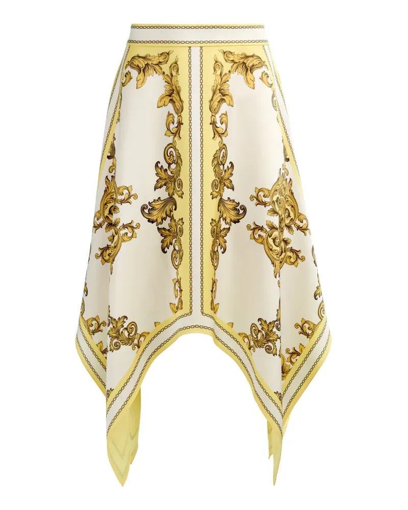 Alice + Olivia Davina baroque-print midi skirt - Nude Nude