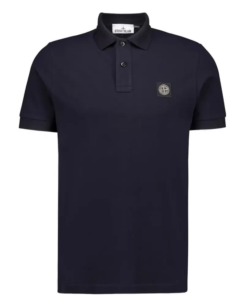 Stone Island Poloshirt mit Logo-Patch - Blau Blau