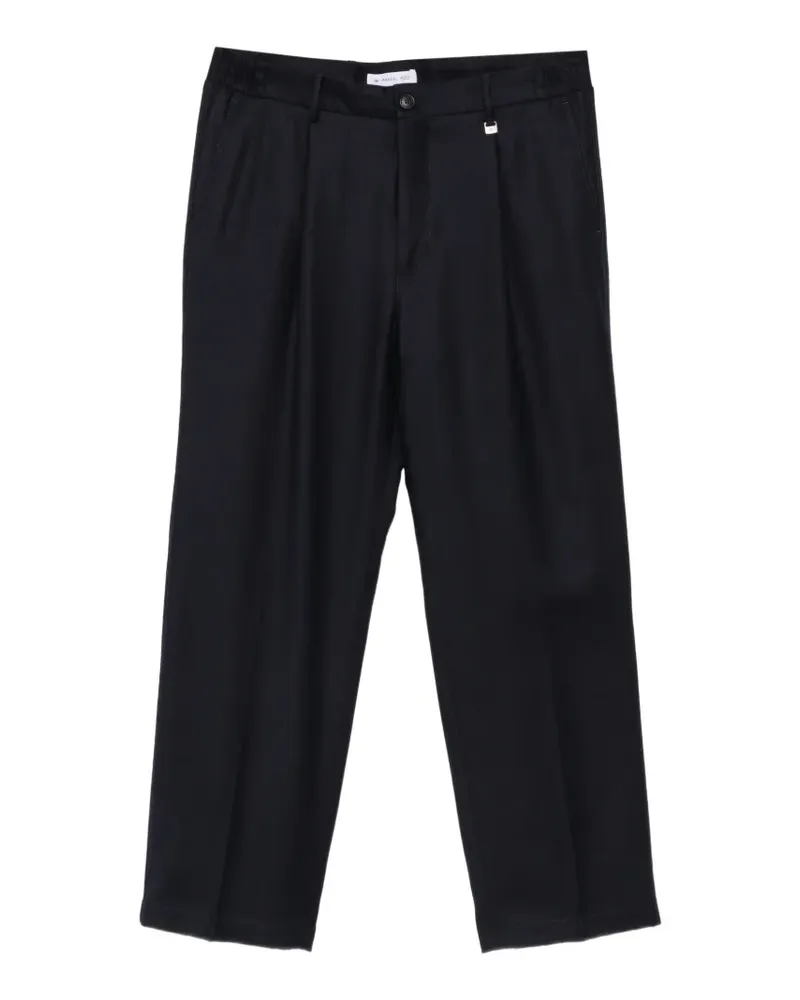 Manuel Ritz pleated straight-leg trousers - Blau Blau