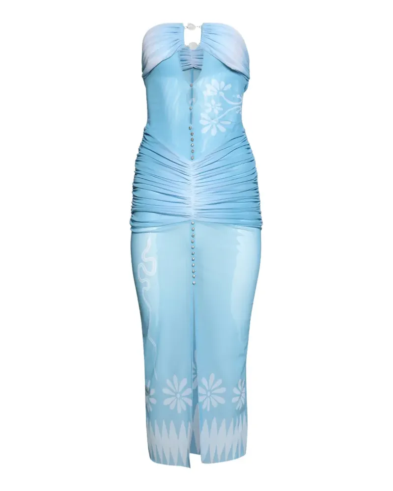 DI PETSA Siren ruched-detail dress - Blau Blau