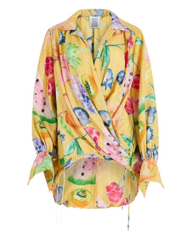 Rosie Assoulin Oberteil mit Früchte-Print - Gelb Gelb
