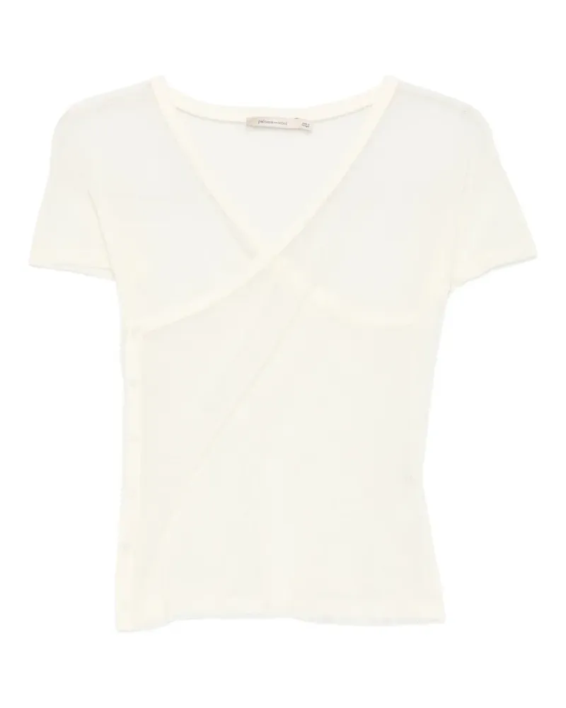 Paloma Wool Olimpia T-Shirt aus Mesh - Gelb Gelb