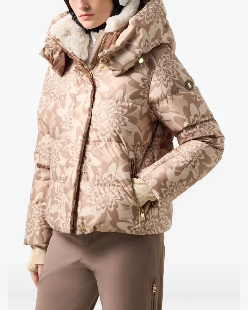 Bogner Naia floral-print ski jacket - Braun Braun