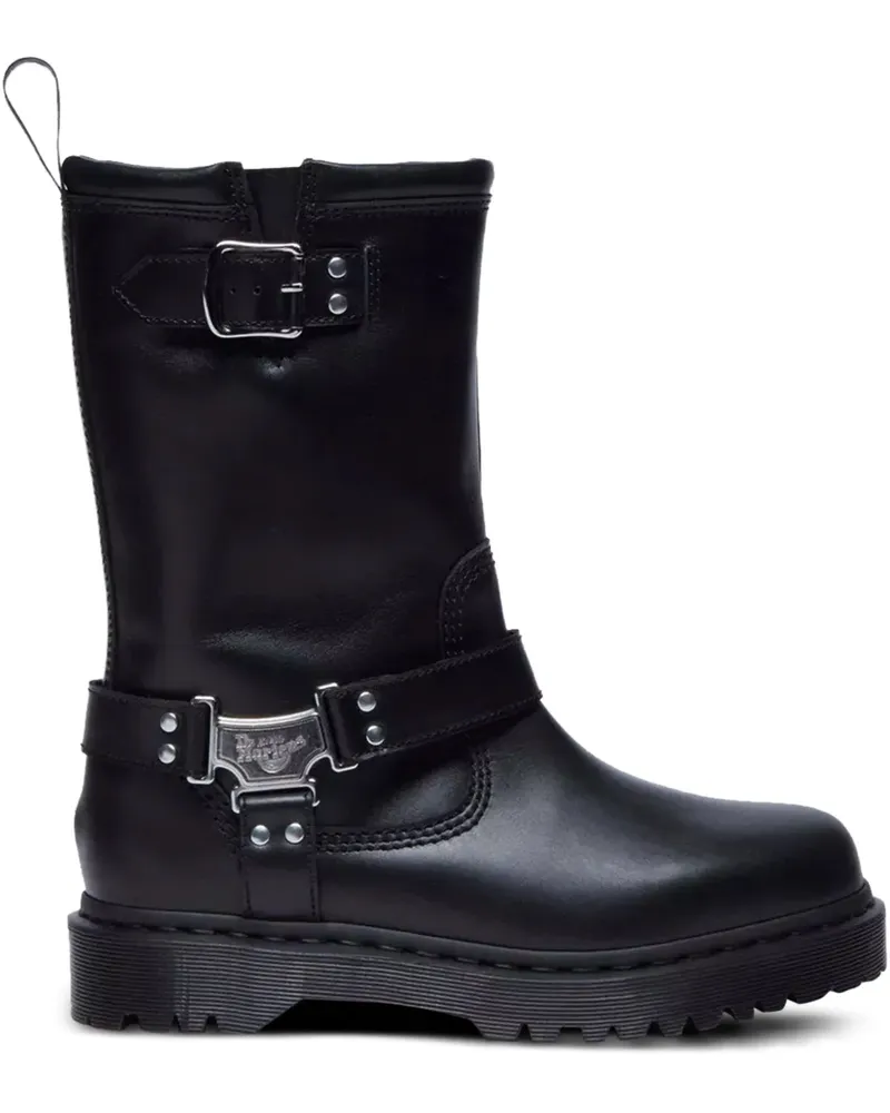 Dr.Martens Anistone Hi Stiefel mit Plateau - Schwarz Schwarz