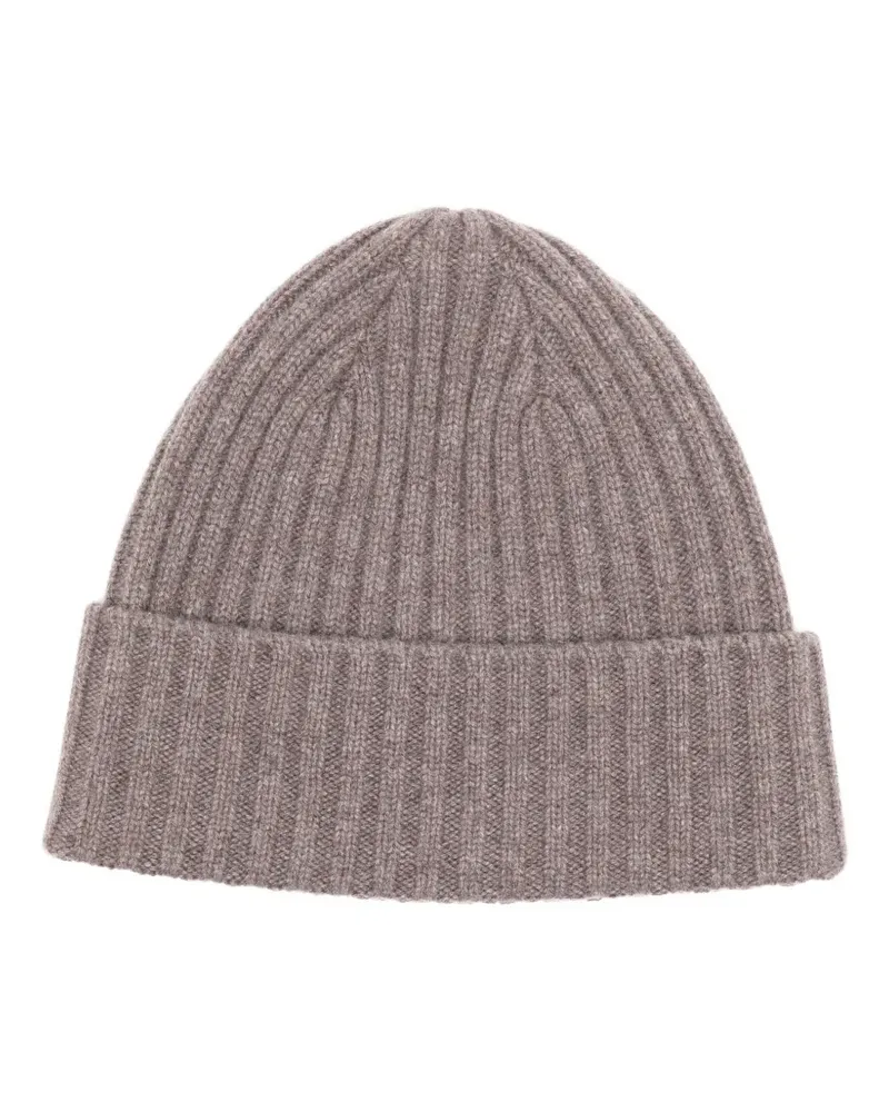 N.Peal Beanie aus Kaschmir - Braun Braun