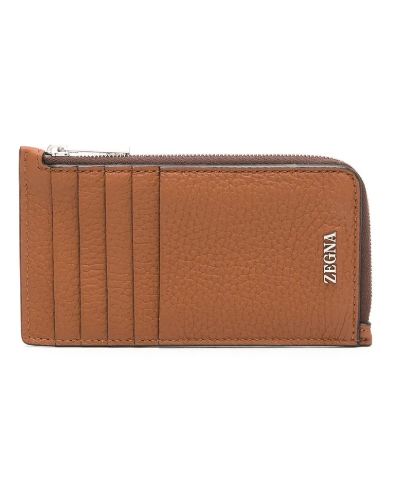 Ermenegildo Zegna Portemonnaie mit Logo - Braun Braun