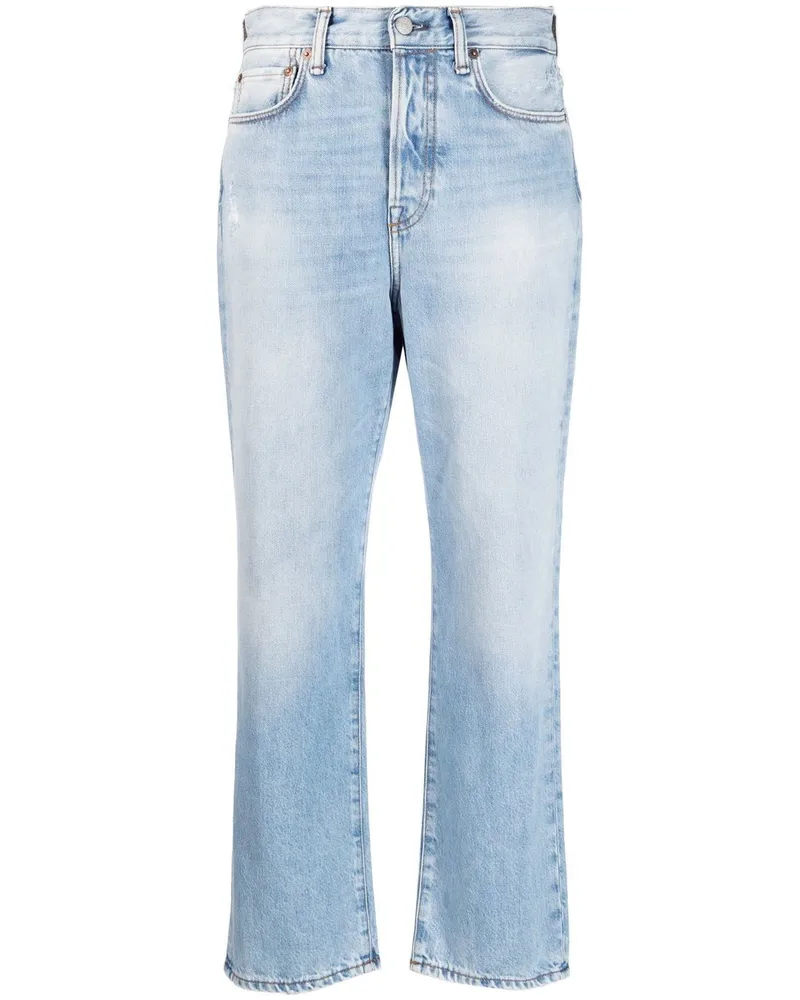 Acne Studios Cropped-Jeans mit hohem Bund Blau