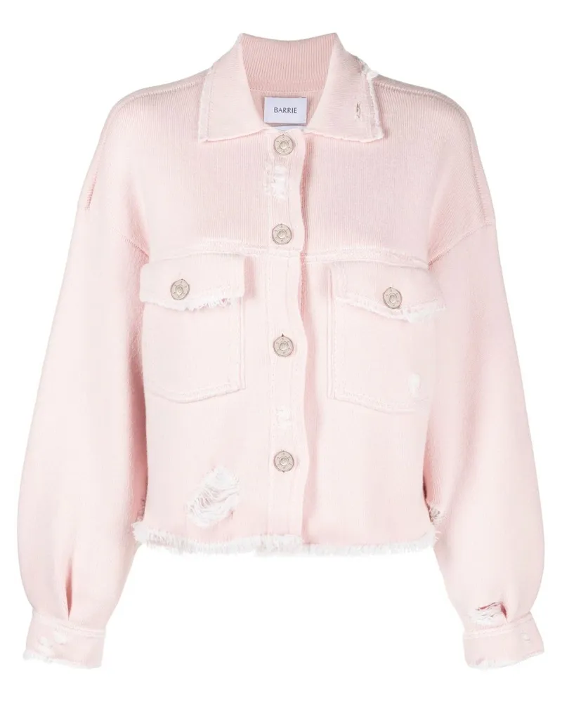 Barrie Jeansjacke mit Fransen - Rosa Rosa