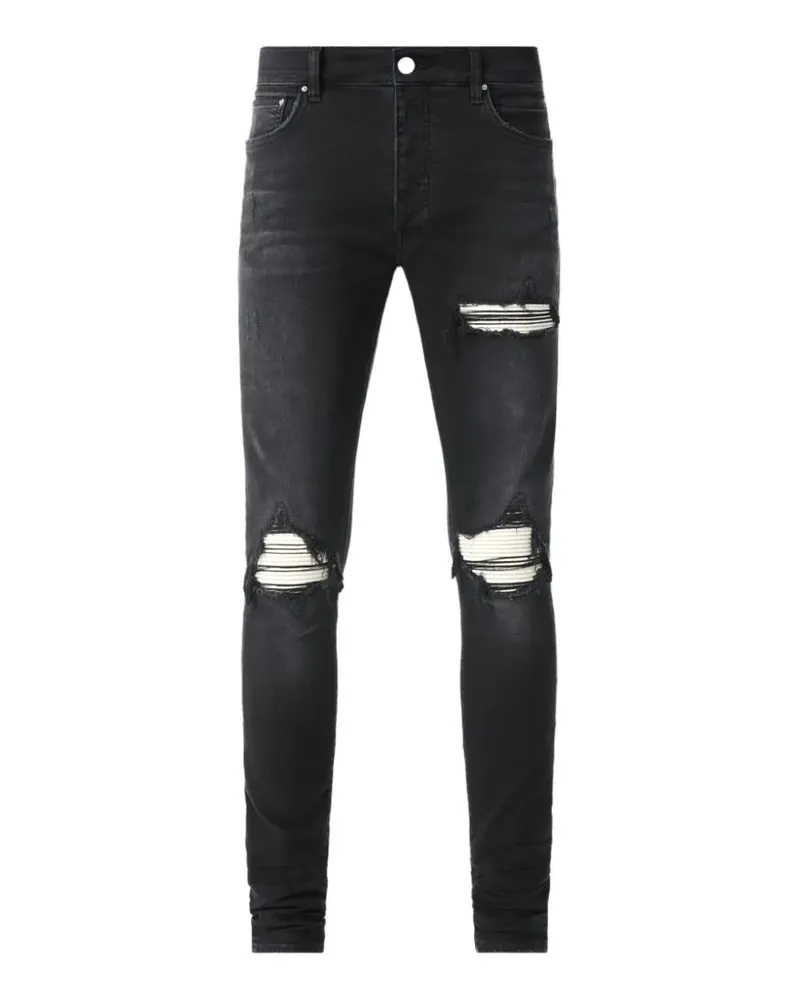 Amiri MX1 Ultra Slim-Fit-Jeans aus Wildleder - Schwarz Schwarz