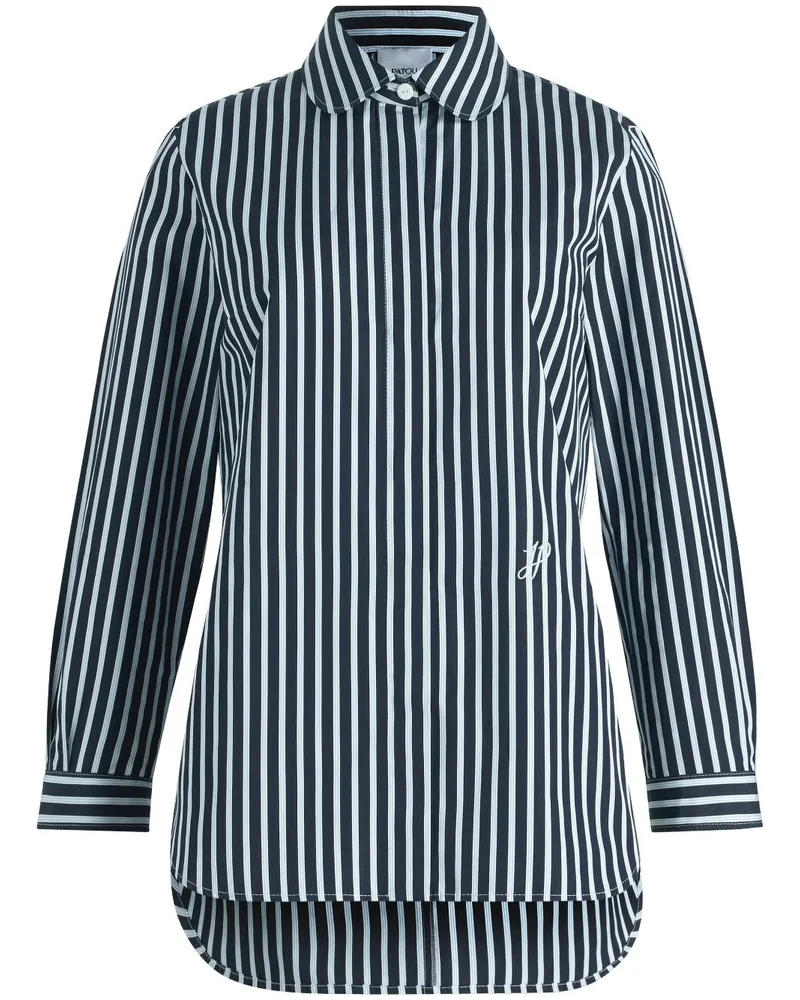 Patou Gestreiftes Hemd aus Popeline - Blau Blau