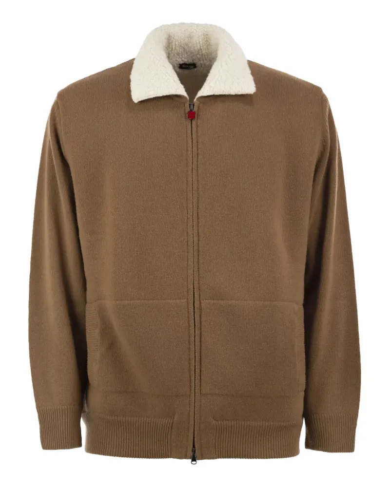 Kiton Cardigan mit Shearling-Effekt - Braun Braun