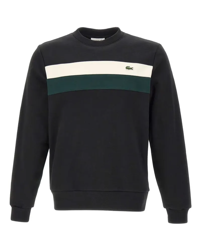 Lacoste Sweatshirt in Colour-Block-Optik - Schwarz Schwarz