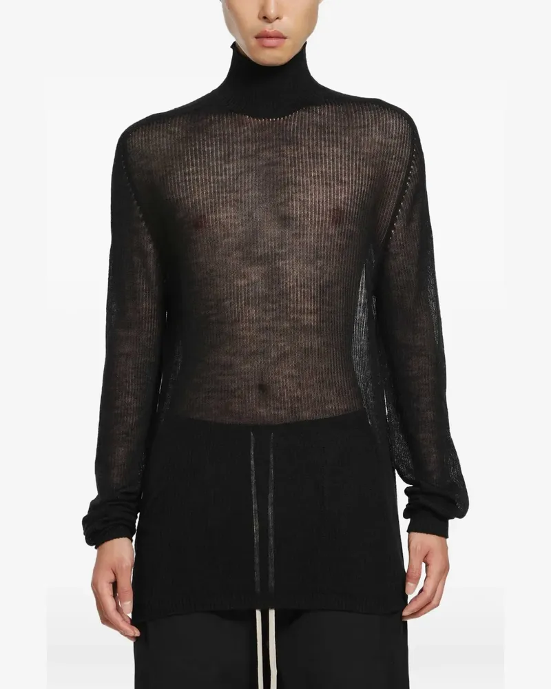 Rick Owens Tower ribbed cashmere sweater - Schwarz Schwarz
