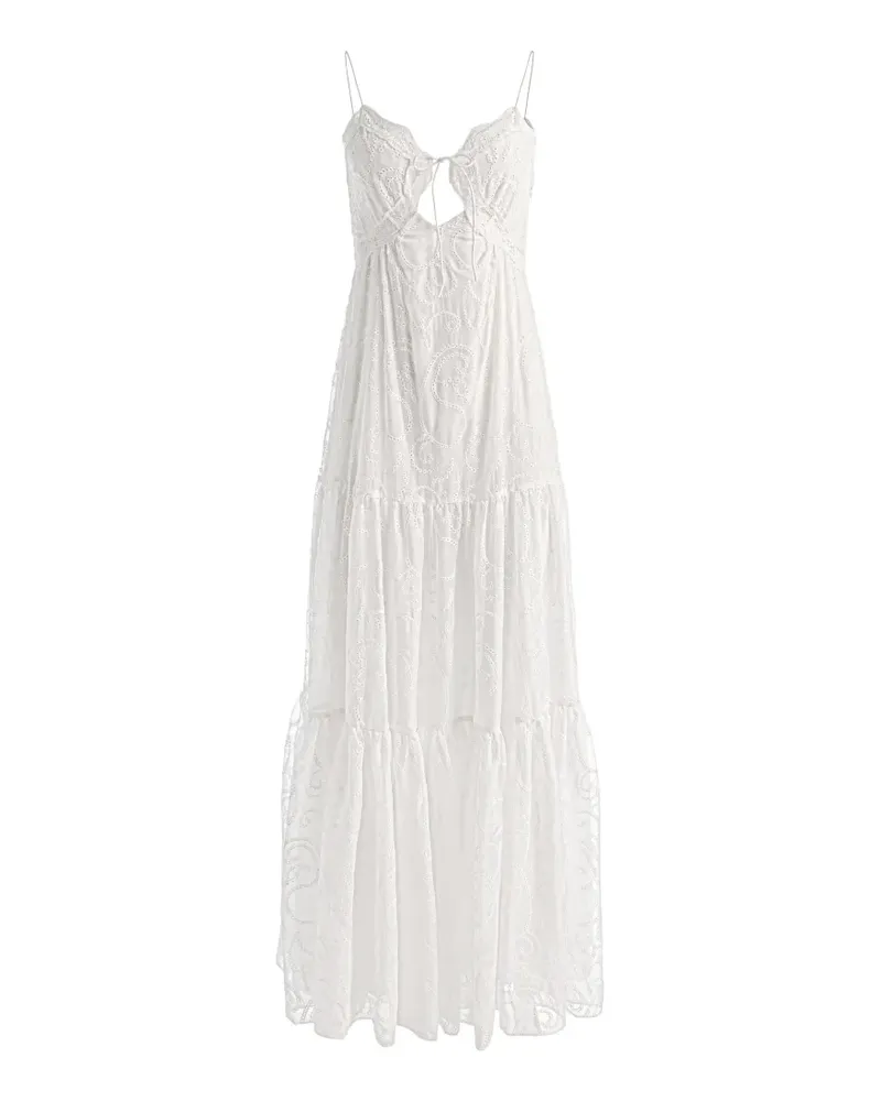 Alice + Olivia Nicky paisley-embroidered maxi dress - Weiß Weiß