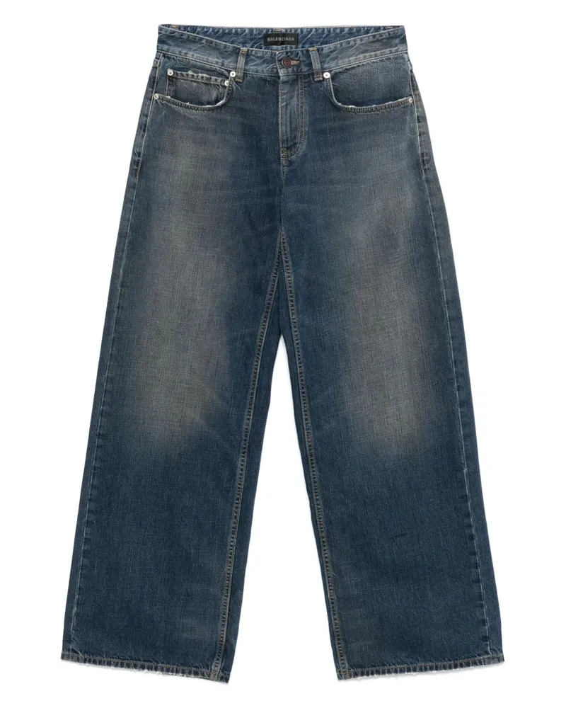 Balenciaga Jeans mit Logo-Patch - Blau Blau
