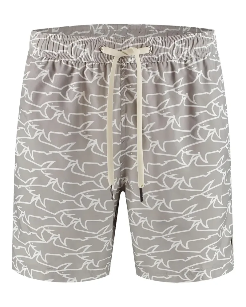 Paul & Shark Badeshorts mit Hai-Print - Nude Nude