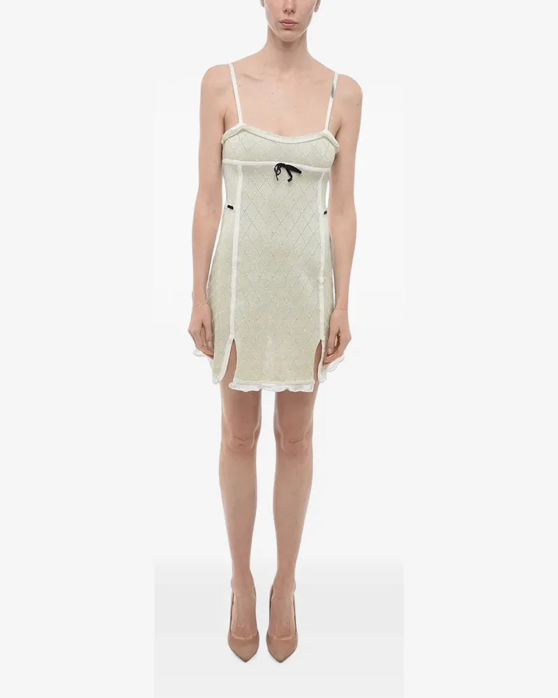 CORMIO ruffle-hem cotton mini dress - Grün Grün