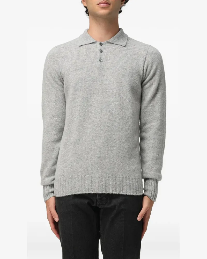 Drumohr  Poloshirt mit Knopfleiste - Grau Grau
