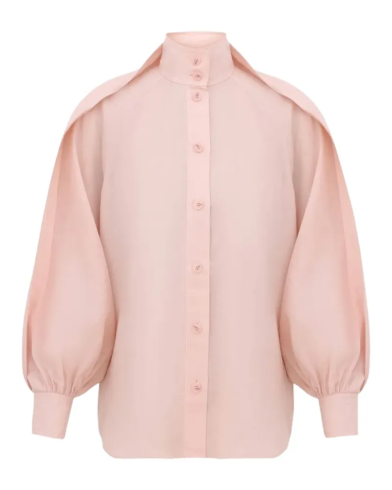 Zimmermann Bluse mit Ballonärmeln - Rosa Rosa