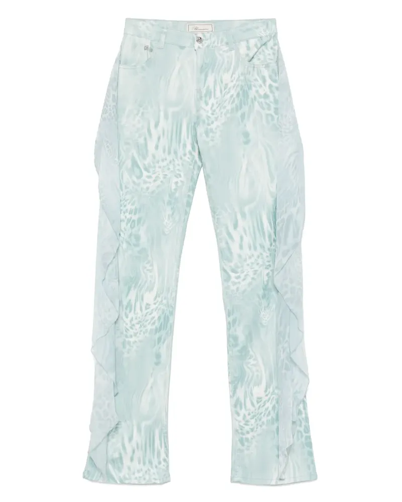 Blumarine Hose mit Trompetendetail - Blau Blau