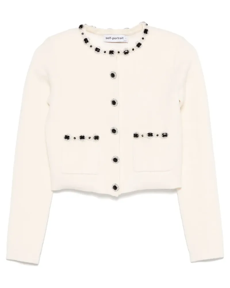 Self-Portrait Verzierter Cardigan - Nude Nude