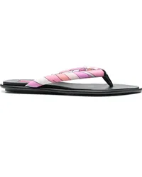 Emilio Pucci Flip-Flops mit Print Schwarz