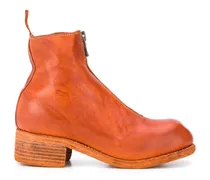 GUIDI Stiefel mit Reißverschlussdetail Orange