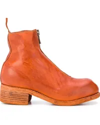 GUIDI Stiefel mit Reißverschlussdetail Orange