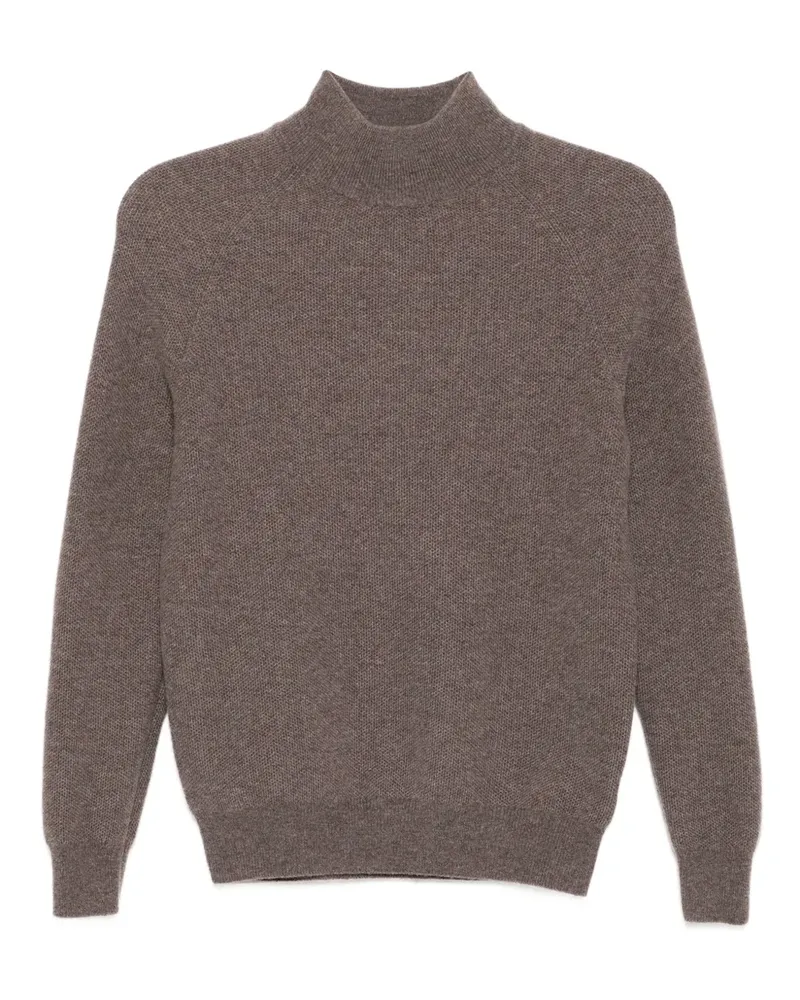N.Peal Pullover mit Wabenmuster - Braun Braun