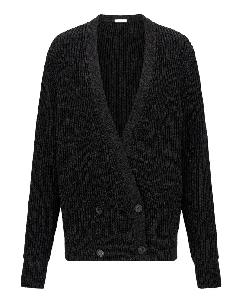 Ferragamo Cardigan mit Lurex-Detail - Schwarz Schwarz