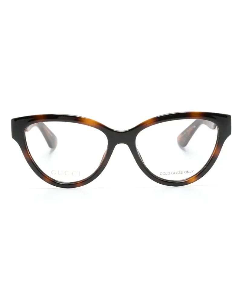 Gucci Brille mit Cat-Eye-Gestell - Braun Braun